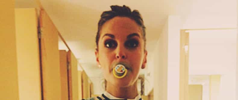 Funny mummy: Amy Huberman proves she’s no dummy in spring’s hottest trend