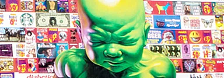 This angry baby is causing a stir in the Big Apple