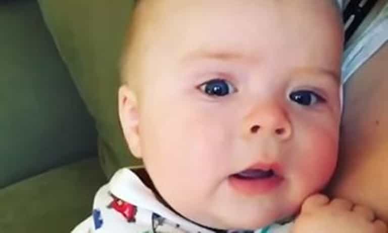Baby Says “Oh No” After Sneezing!