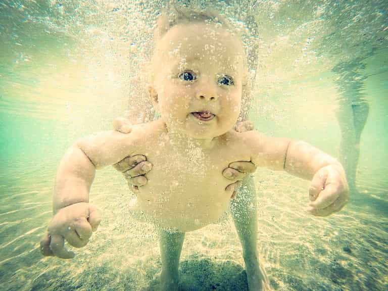 Watch: 6 Month-Old Baby Can Swim By Herself