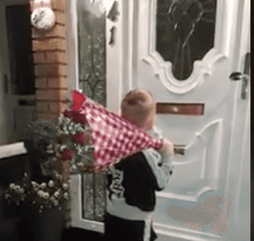 This video of a little Irish boy delivering flowers is very sweet
