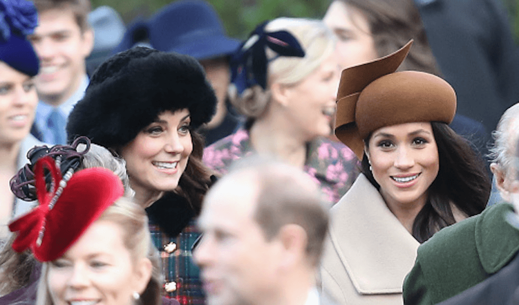 Meghan and Kate both wear blue on first official public outing together