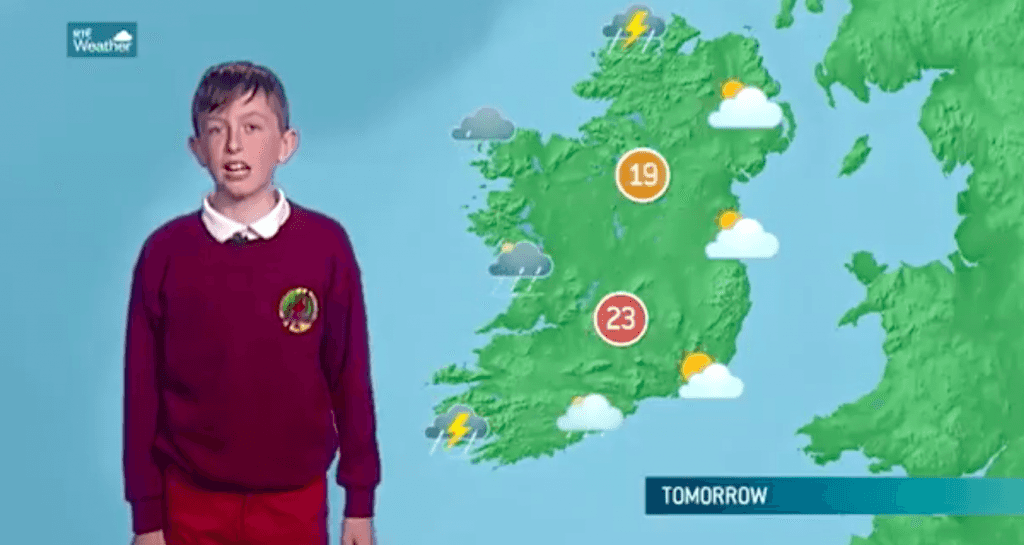 A Kerry boy presented RTE weather yesterday and he was brilliant