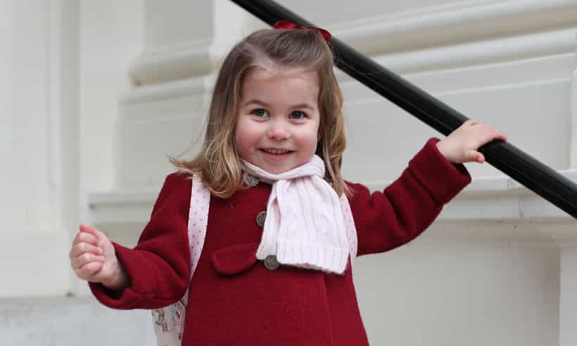 Princess Charlotte looked cute as a button attending her brother’s christening today