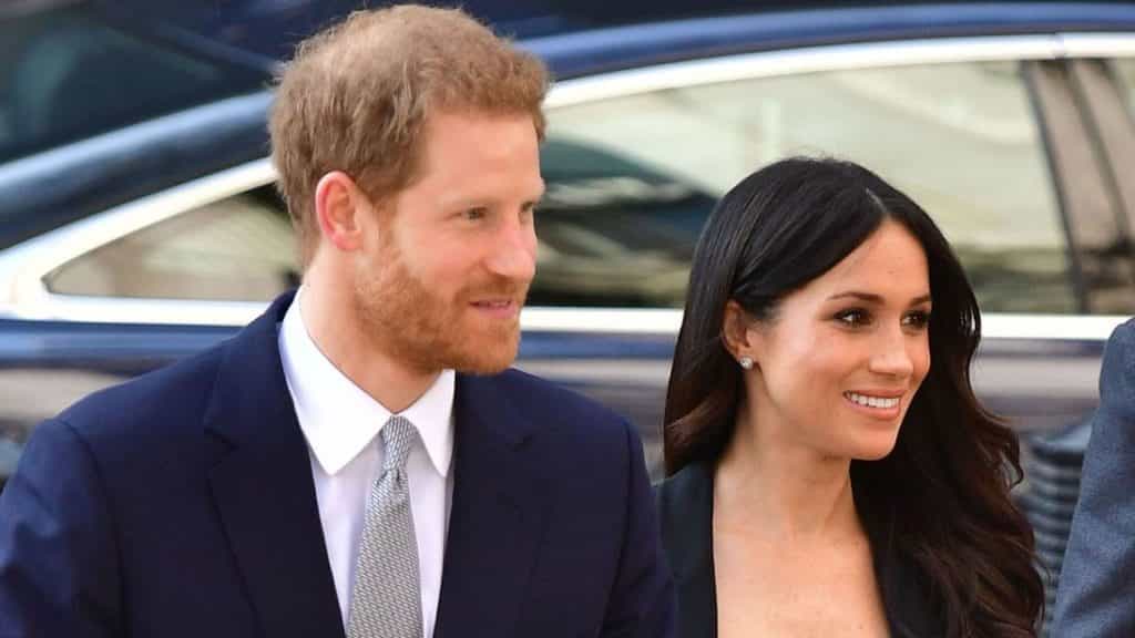 Meghan wears a stunning green designer dress as the Duke and Duchess arrive in Dublin