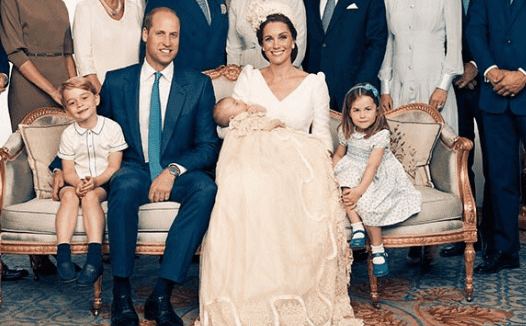 Queen Elizabeth managed to sneak her way into Louis’ Christening photos