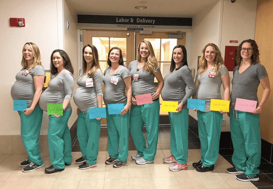 Nine pregnant nurses in US hospital all expecting their babies at around the same time