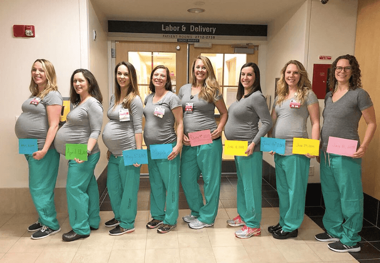 Nine pregnant nurses in US hospital all expecting their babies at around the same time