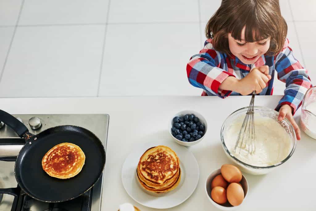 These two ingredient pancakes are so easy to make even the kids can help