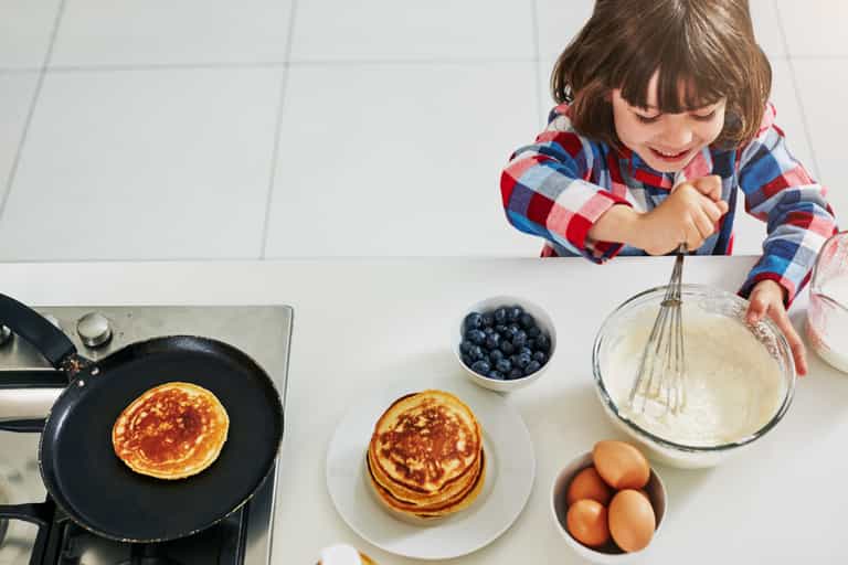 These two ingredient pancakes are so easy to make even the kids can help