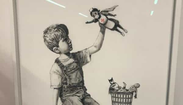 Banksy donates artwork honouring healthcare workers to hospital