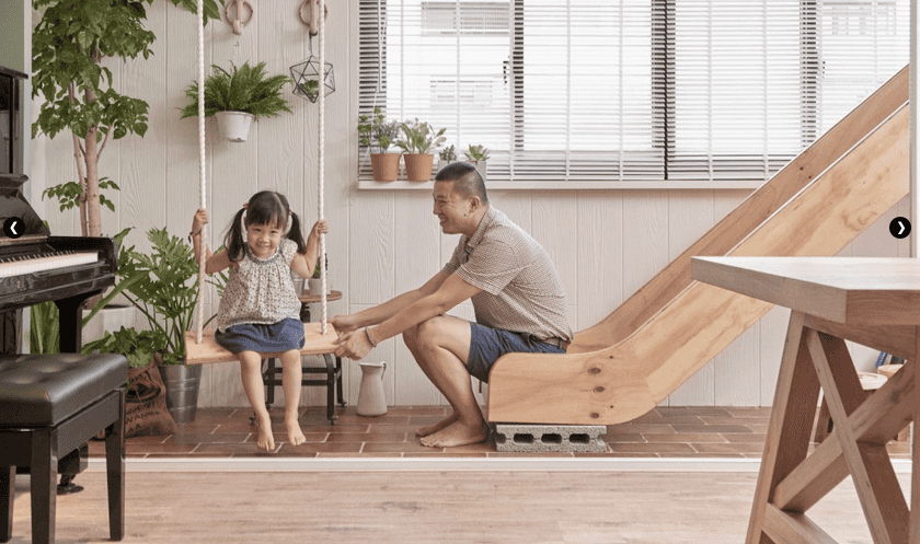 Swings, slides and a reading corner – how one family created a home perfect for play