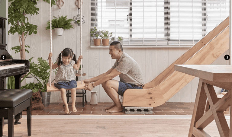 Swings, slides and a reading corner – how one family created a home perfect for play