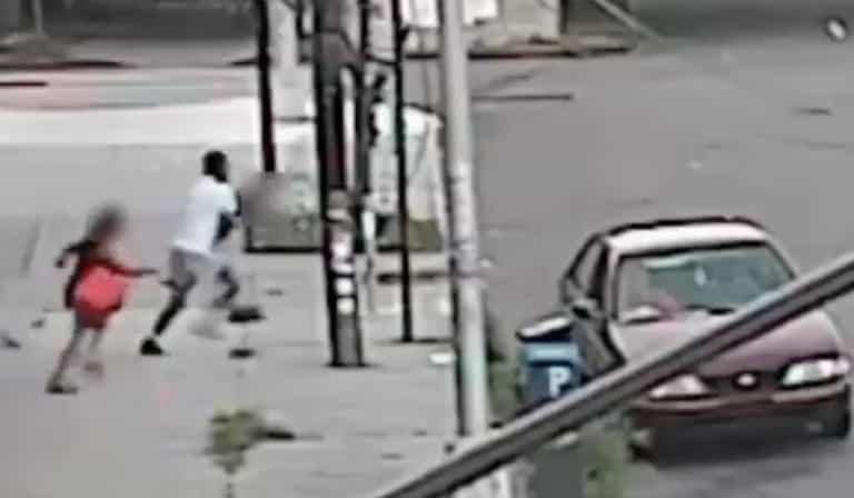 Man arrested after shocking footage shows him snatching child from mother