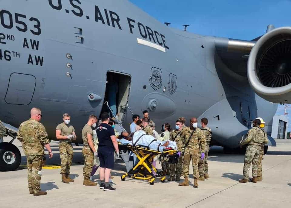 Afghan woman gives birth on evacuation flight to Germany