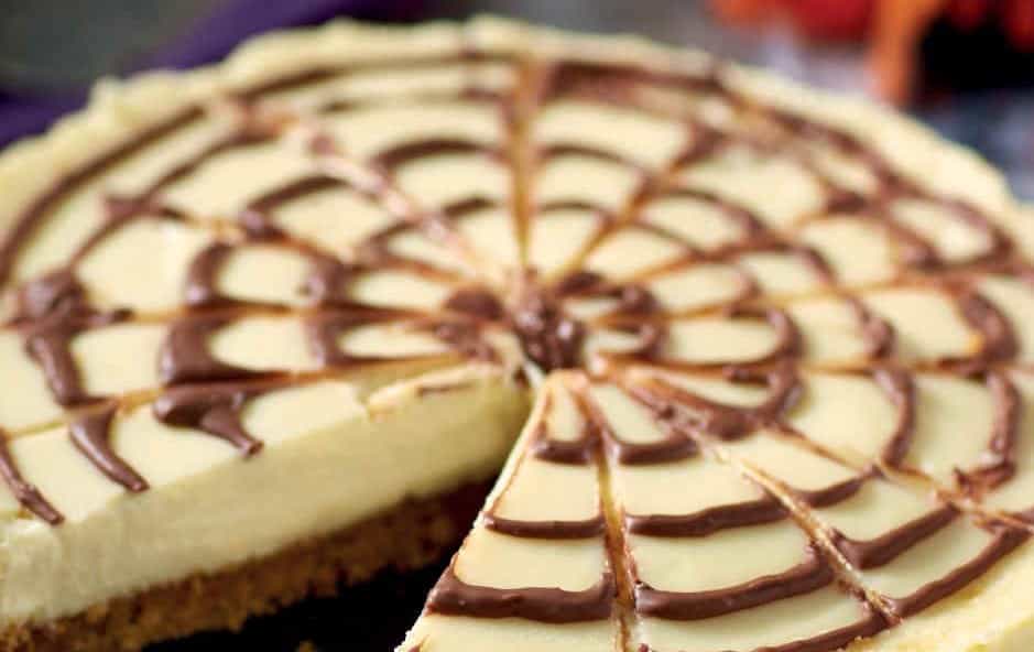 Trick or treat yourself with this Cobweb Cheesecake Recipe