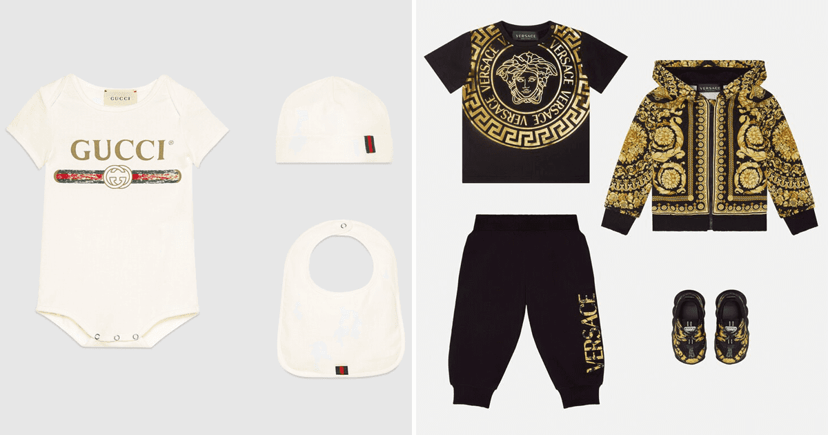 UK baby has designer wardrobe full of Gucci and Versace – while his mum shops at Primark