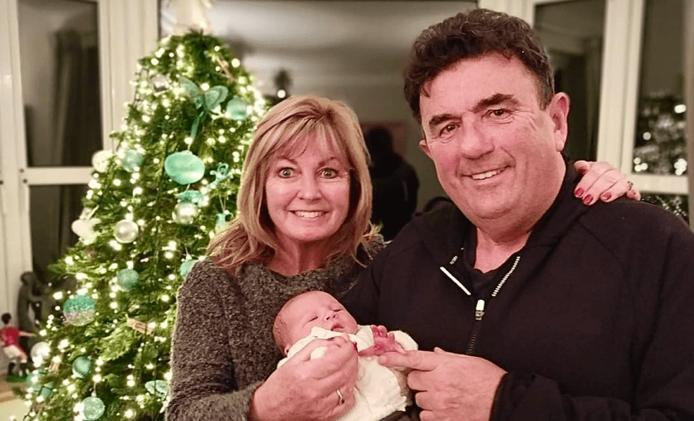 Des Cahill has become a grandfather for the second time