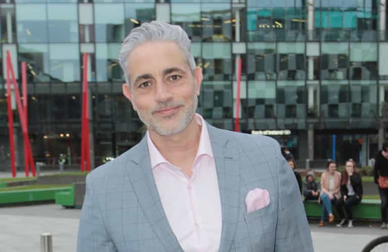 Protestors followed Baz Ashmawy after he helped build homes for refugees