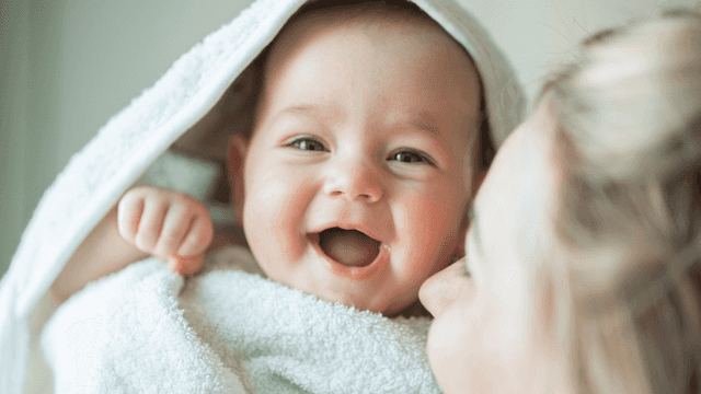 The average age when most babies will have their first real smile