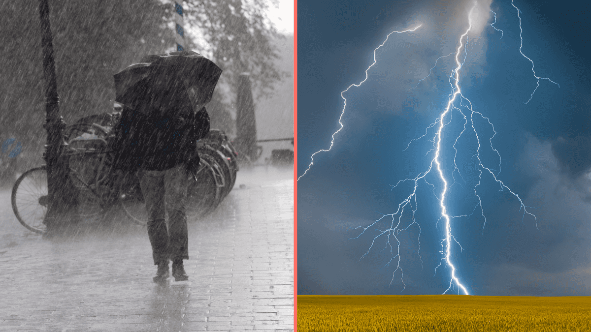 Several counties hit with weather warning over ‘heavy showers and possible thunderstorms’