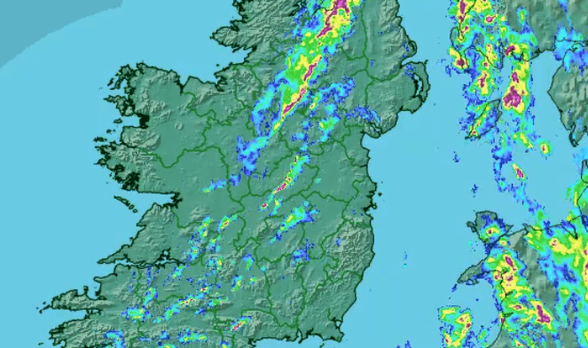 The weather forecast for today is pretty all over the place again