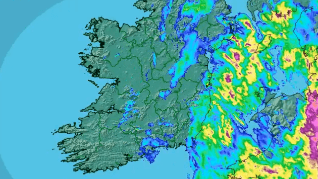 Met Éireann predict that we’re in for a rather cold and rainy day Met Éireann predict that we’re in for a rather cold and rainy day