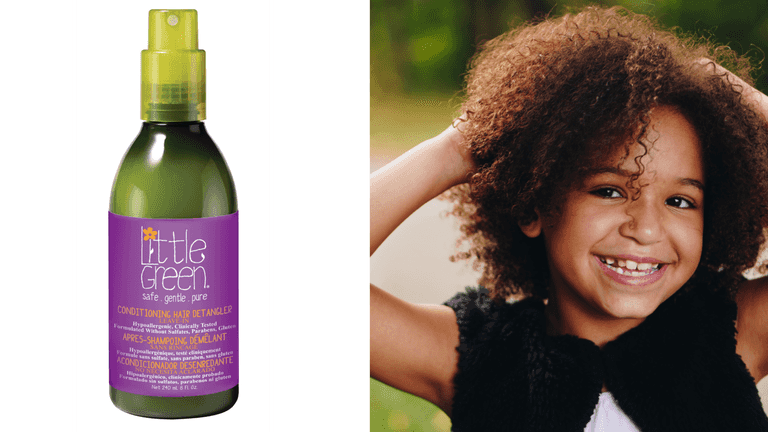 The Little Green Detangler range is a must have if your child has curly hair