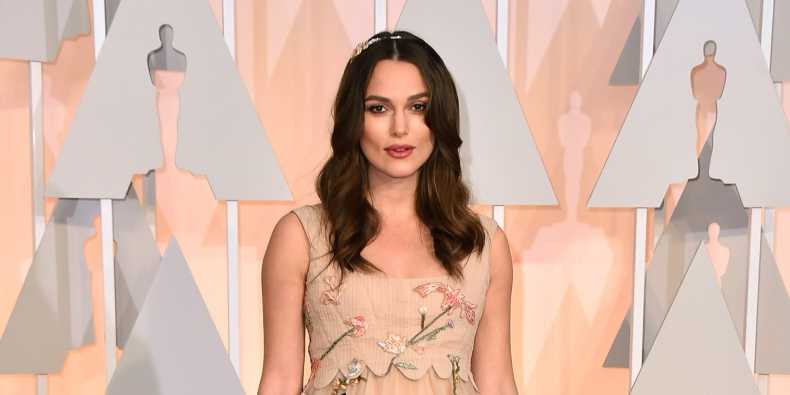 Blooming gorgeous: Keira Knightley shows how to dress her bump at the Oscars