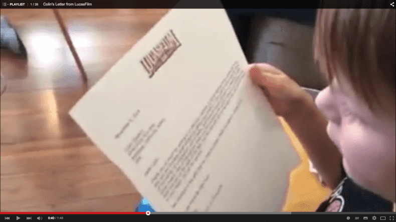 WATCH: The Jedi code is amended to assuage young fan’s concerns Jedi can’t get married