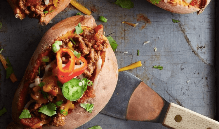 Feeling peckish? These stuffed sweet potatoes are exactly what you need