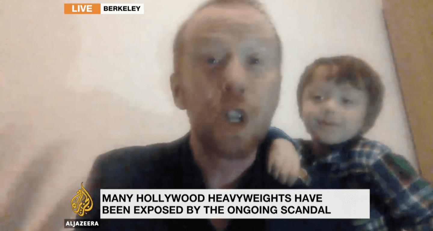 Toddler crashes dad’s TV interview on live TV, weighs in on the conversation