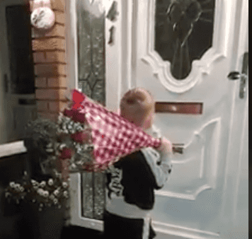 This video of a little Irish boy delivering flowers is very sweet
