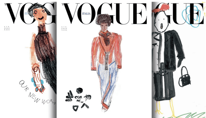 Vogue Italia asks children to design the magazine’s June front cover