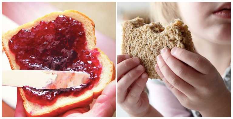 Parents told to stop giving their children jam sandwiches in their lunchboxes