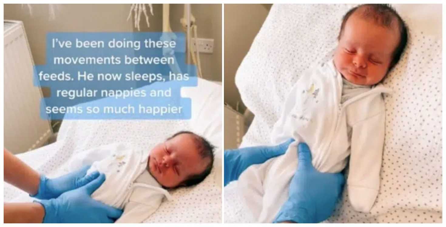 Osteopath shares mesmerising trick that calms colicky baby in an instant