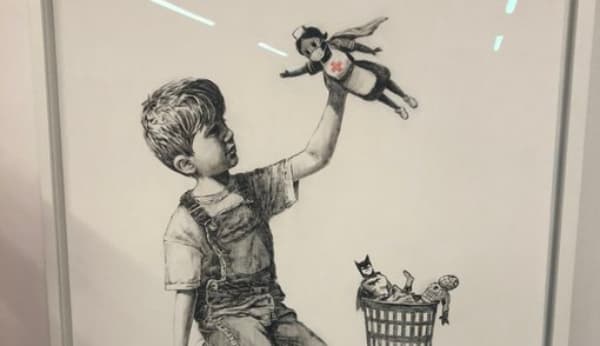 Banksy donates artwork honouring healthcare workers to hospital