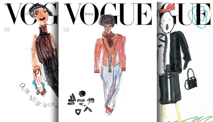 Vogue Italia asks children to design the magazine’s June front cover