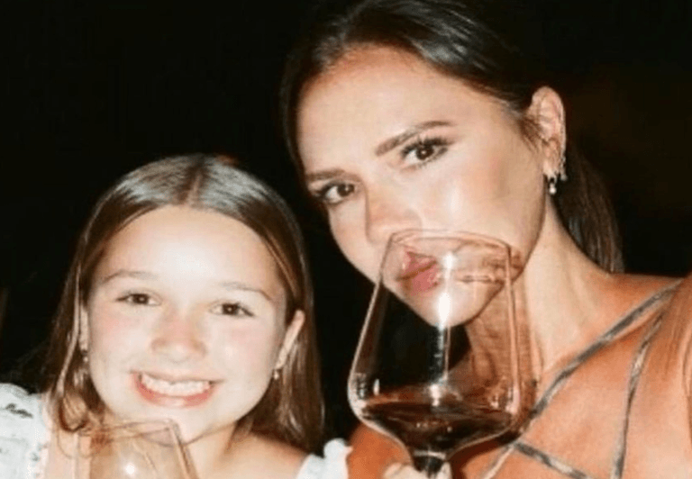 Victoria Beckham shuts down claims daughter Harper was drinking wine