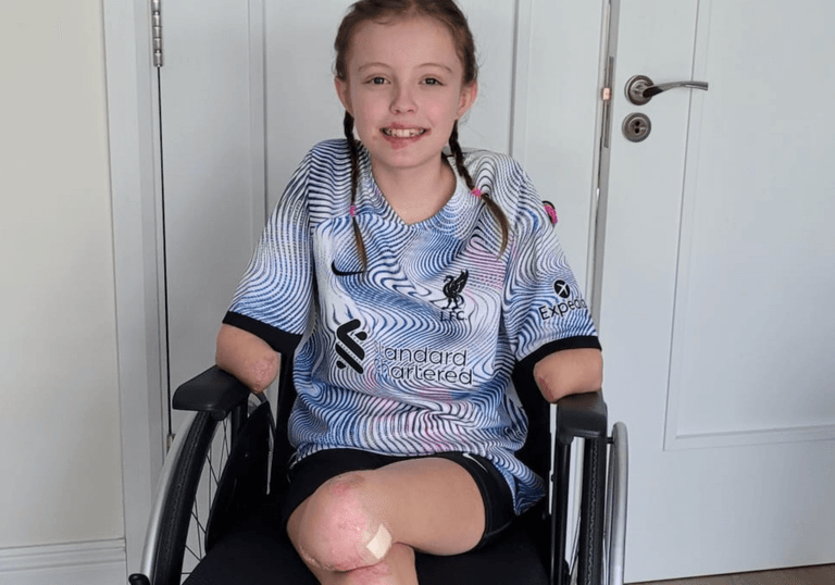 Thousands raised for Dublin girl who lost all four of her limbs