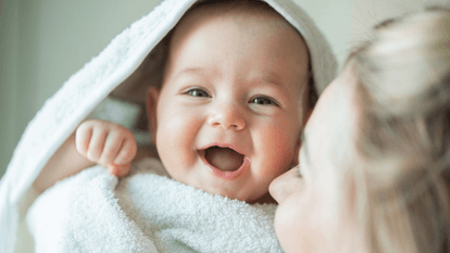 The average age when most babies will have their first real smile