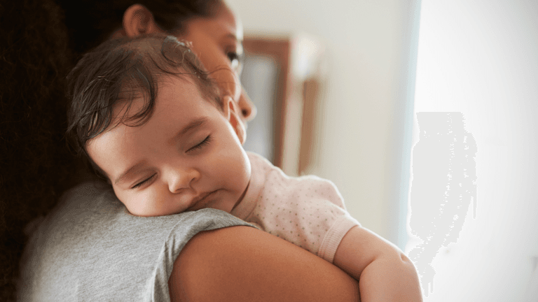 Why does your baby stop crying when you stand up holding them?