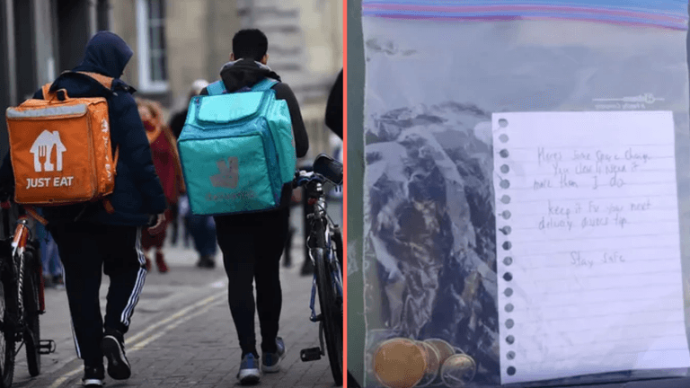 Delivery driver leaves ‘passive aggressive note’ after customer gives €9 tip