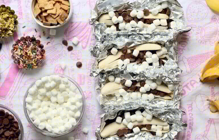 Barbecue Dessert: 5 Minute Rocky Road Banana Treats (Less Than 200 Calories) Barbecue Dessert: 5 Minute Rocky Road Banana Treats (Less Than 200 Calories)