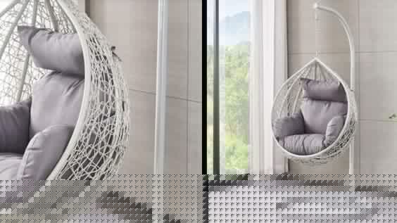 A mini kid sized version of the hanging egg chair exists and we’re obsessed A mini kid sized version of the hanging egg chair exists and we’re obsessed
