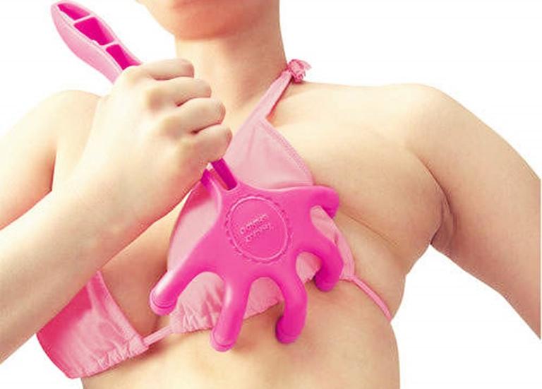Boost your bust size with this handy boob rake. Or not.