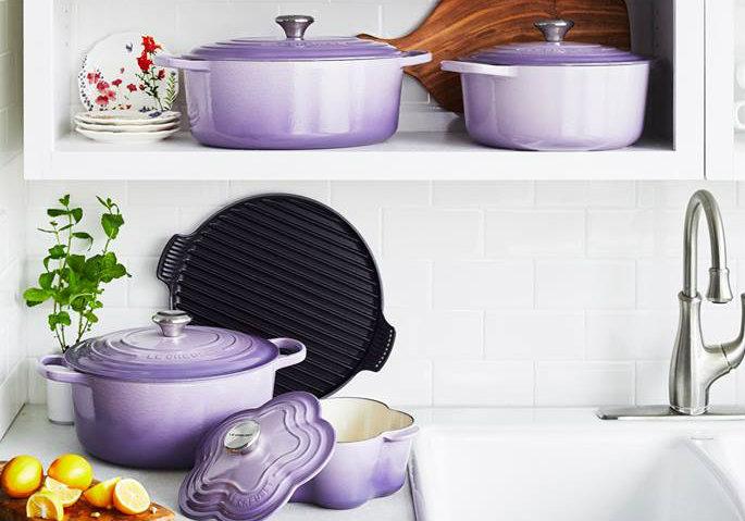 The Le Creuset lavender collection is will brighten up any kitchen
