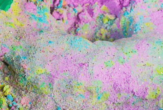 You can make this fun DIY unicorn kinetic sand in just a few minutes
