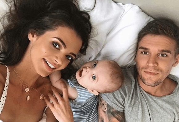‘My little trooper’ Gaz Beadle and Emma McVey take six-month-old son to hospital