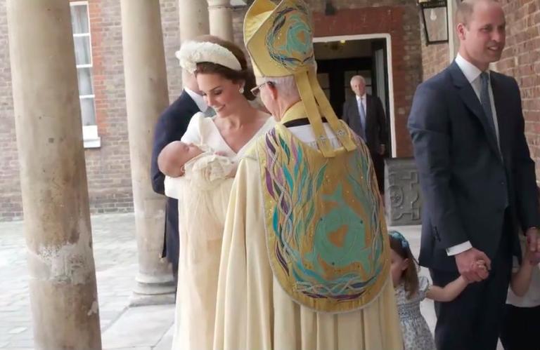 Duchess Kate looks amazing in McQueen as Prince Louis is christened in London
